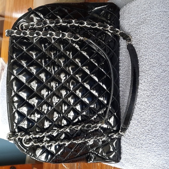 CHANEL Handbags - Authentic chanel mademoiselle quilted patent leather bag